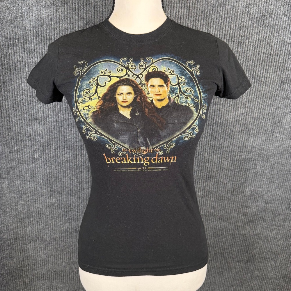 2012 Twilight Breaking Dawn Pt 2 Bellacore Edward Babydoll Shirt XS Black Fitted